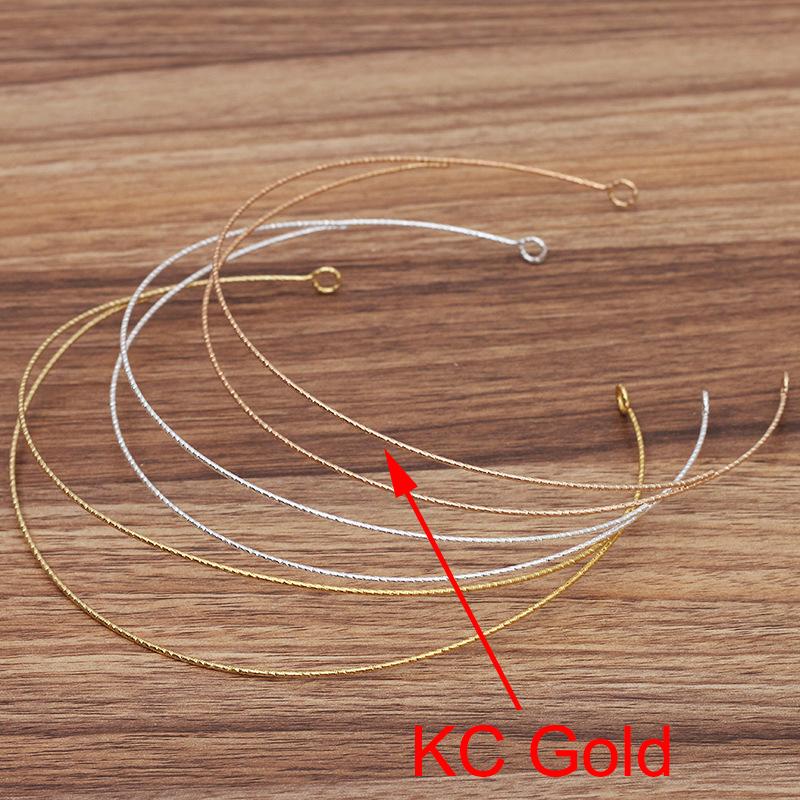 3pcs Metal Hairband Two-line Bride Crown Headdress Gold Silver Hairwear Head Hair Bands Base Setting Jewelry Components Wedding