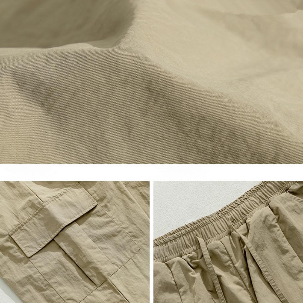 Водоотталкивающие функциональные функциональные брюки с текстурой микро морщин для мужчин — фото 20