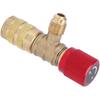 Refrigerant Charging Valve Brass Liquid Safety Valve for R22 R410 R134A R404 1/4in Male 5/16in Female Air Conditioner Manifold