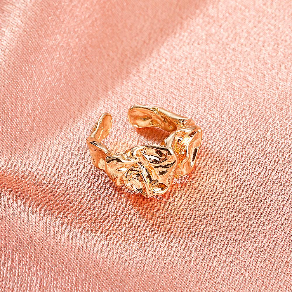 Hot-Selling Luxury Open Ring: High-End Minimalist Wide Band Alloy Index Finger Ring In European & American Style