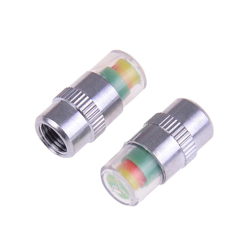 4Pcs Detecting Pressure Indicator Tire Monitor Car Alarm Visible Caps