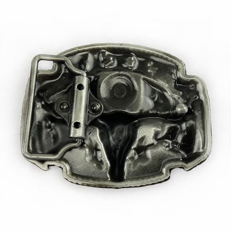 Texas Flag Bull Head Belt Buckle - Western Style Fashion Accessory