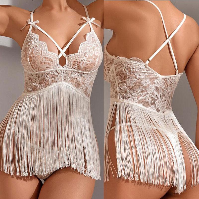 Sexy Erotic Lingerie Kit Women Temptation Lace Tassel Sensual Porn Underwear For Sex Bodydolls Exotic Apparel Lenceria