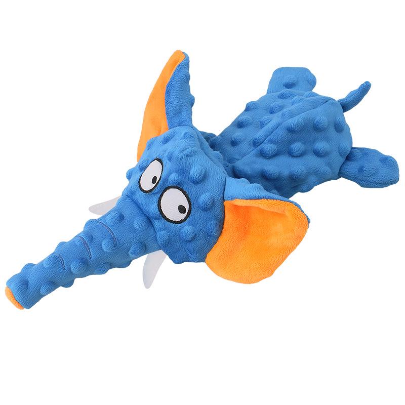 

Pet Plush Elephant Skin Crinkle Toy for Dogs & Cats – Interactive, No-Fill Design with Sound темно-синий