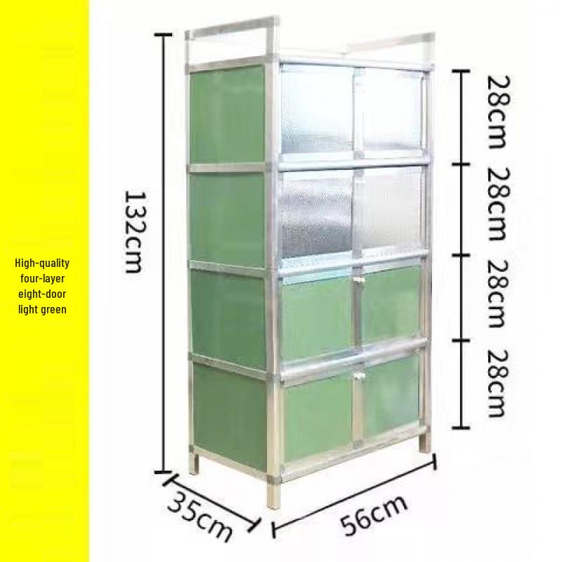 Vintage Cupboard: Floor-Standing Kitchen Cabinet with Shelving and Doors for Dishes and Utensils Storage
