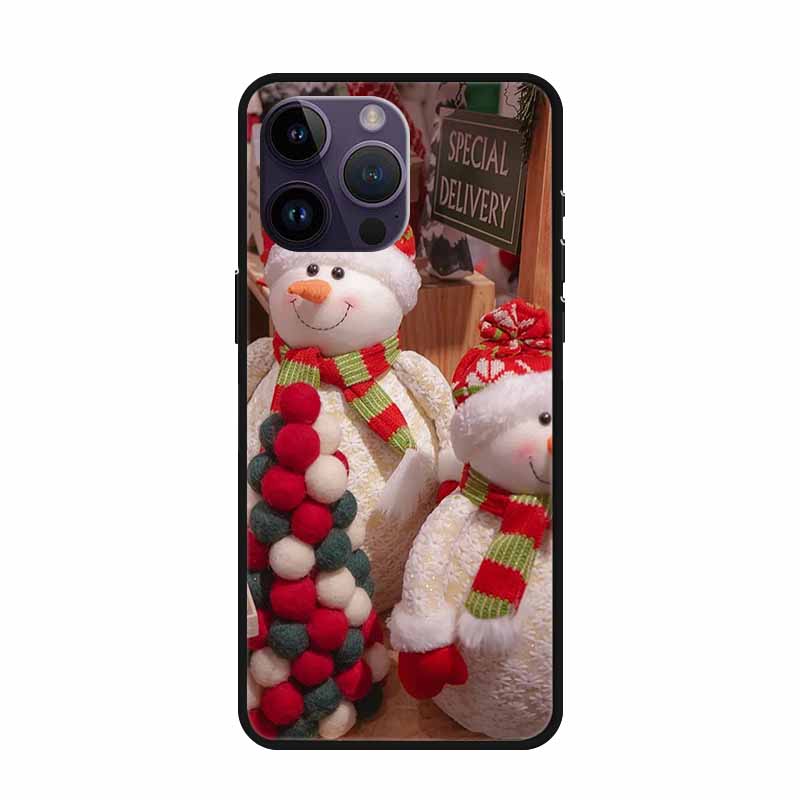 Christmas Case For iPhone 15 Pro Max Cover iPhone 15 Plus Lovely Soft Silicone TPU Back Phone Case For iPhone 15 Pro Cover Coque
