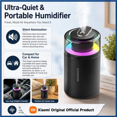 Xiaomi New Car Humidifier Aroma Diffuser 2 In1 Mini Portable USB Air Humidifier 360° Nano Mist With Colorful Starry Night Light For Car