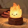 Flame Night Calming BrightnessFriendly Campfire Light ReEnergizable Silicone Lamp for