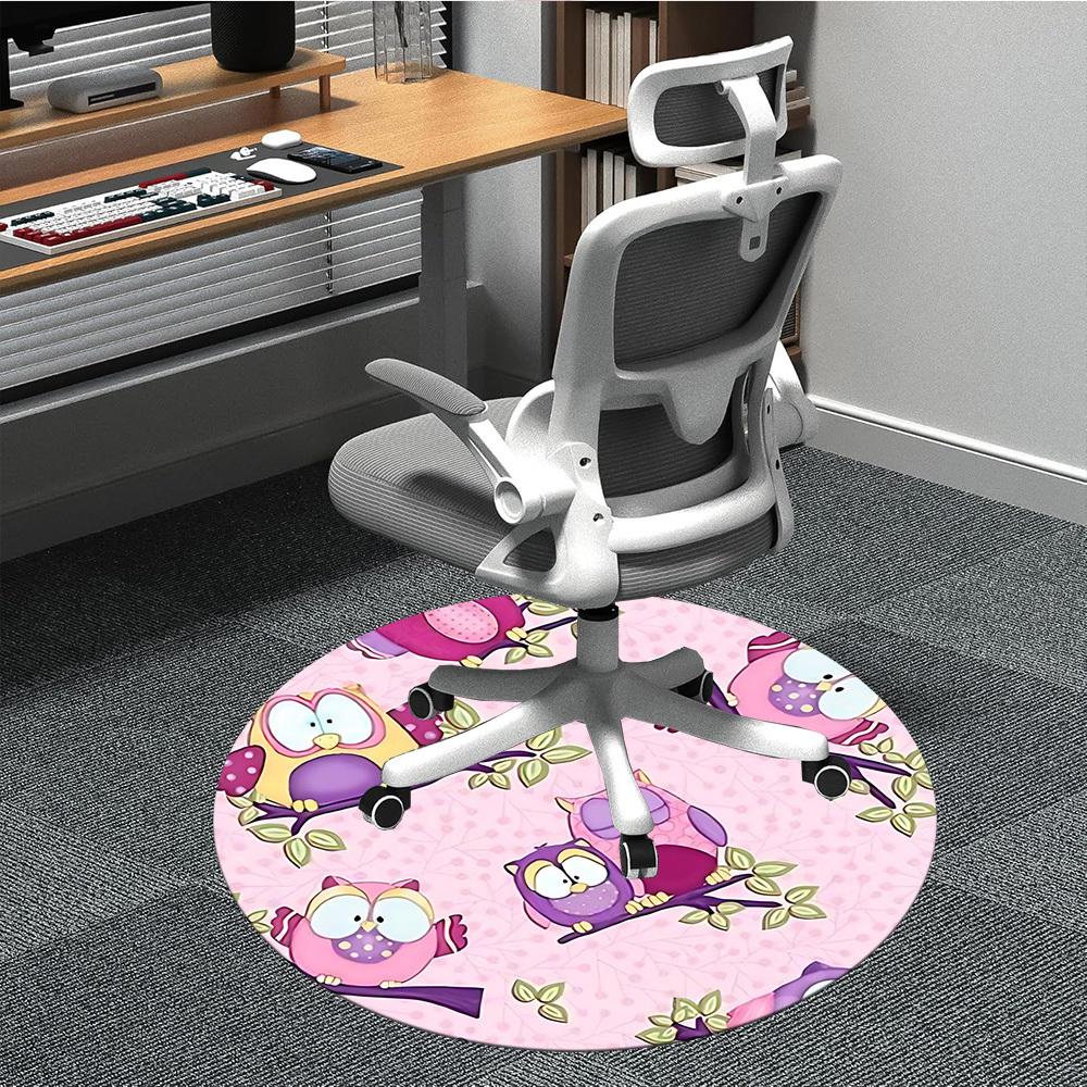 

1pc Owl Pattern Chair Carpet for Office - Durable, Ideal for Chair Mats, Stylish & Functional Decorative Rug yy260203017 80cm by 80cm