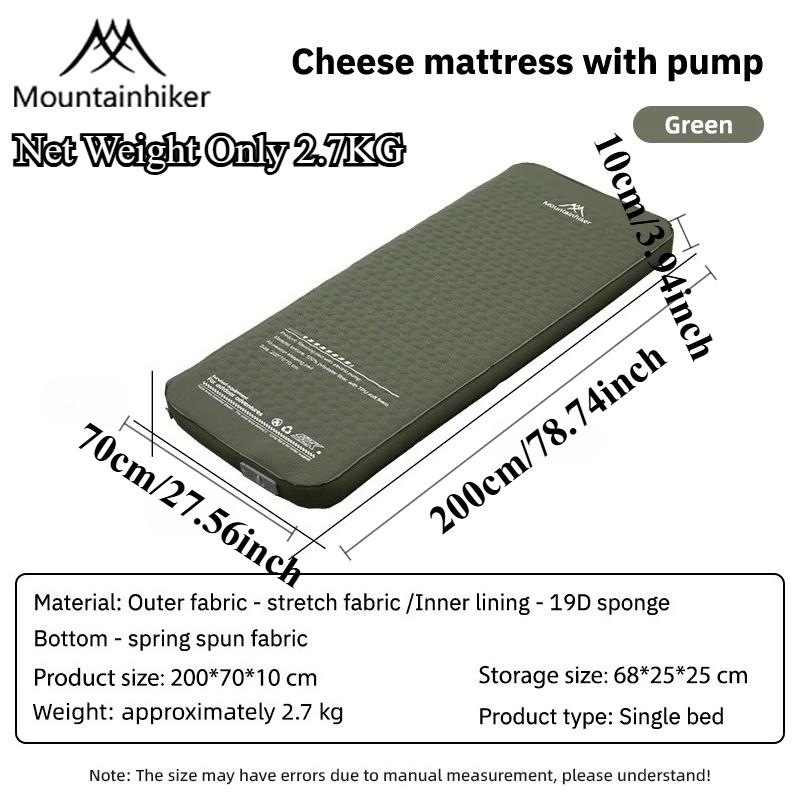 The Mountainhiker Air Mattress, 10cm High, Is Bouncy and Comfortable, Suitable for Home and Outdoor Camping Use. R-Value 8.0