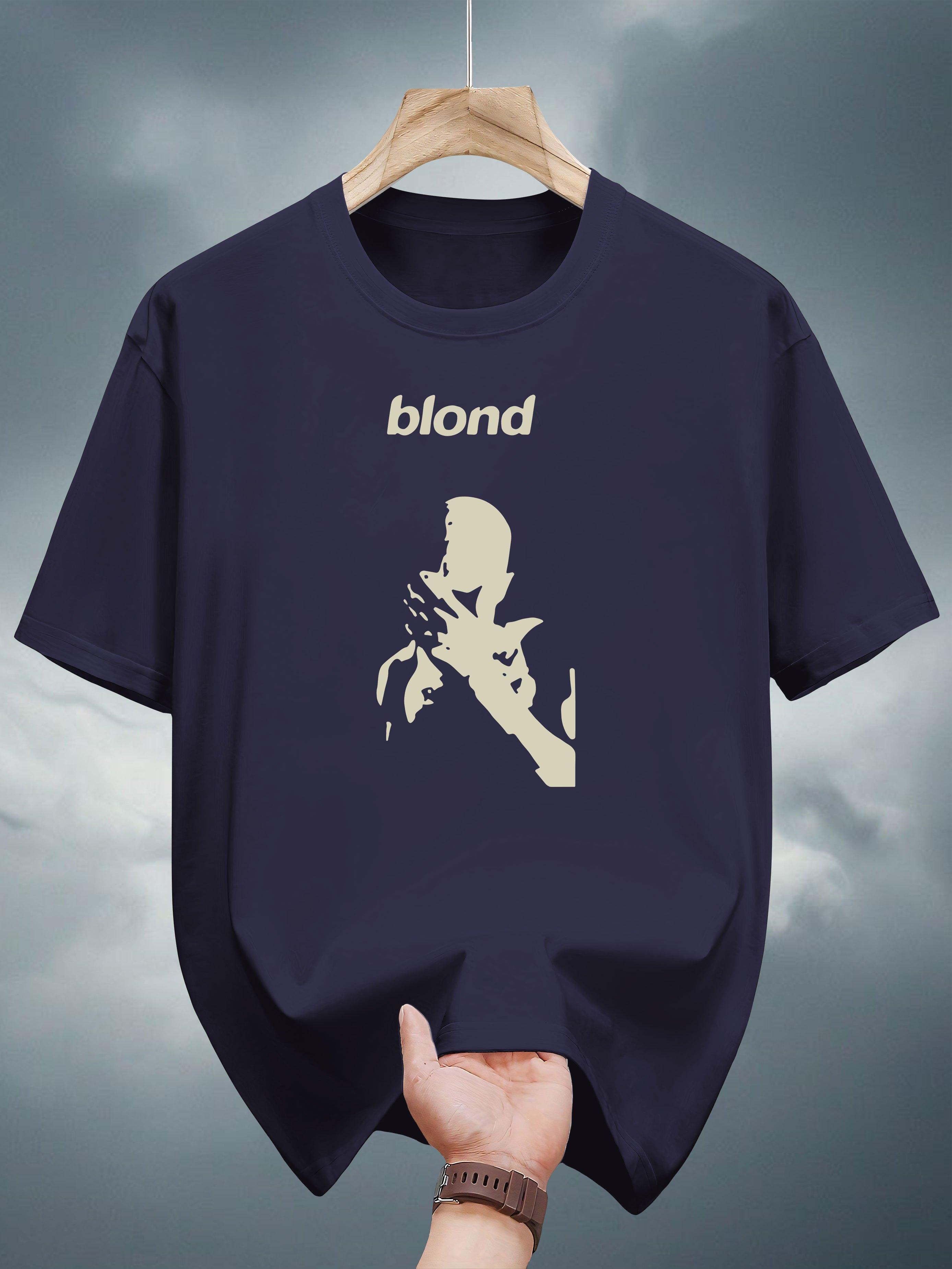 T-shirt with Blond Graphic Print - Black Casual Summer Tee S
