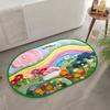 Ins Wind 3D Rainbow Diatom Mud Floor Mat Shower Room Water-Absorbing Quick-Drying Floor Mat Household Non-Slip And Dirt-Resistant Bathroom Floor Mat