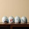 Creative Lotus Ceramic Tea Caddy Sealed Multifunctional Food Container Moisture-proof Candy Nuts Coffee Bean Powder Storage Jar