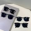 Vintage Square Sunglasses Men  New Fashion Korean Style Black Shades Women Trendy Stylish Brand Design Sun Glasses