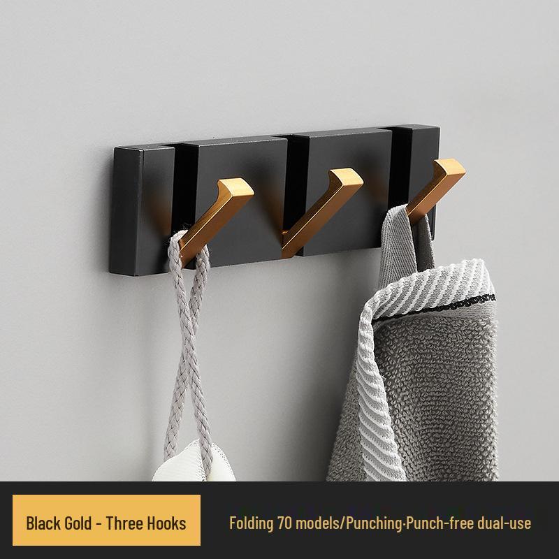 Elegant No-Drill Foldable Hidden Coat and Hat Hook for Entryways