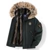 European Size Winter Windproof Casual Loose and Thick Cotton Jacket, Fur Collar Hooded Cotton Jacket, Top