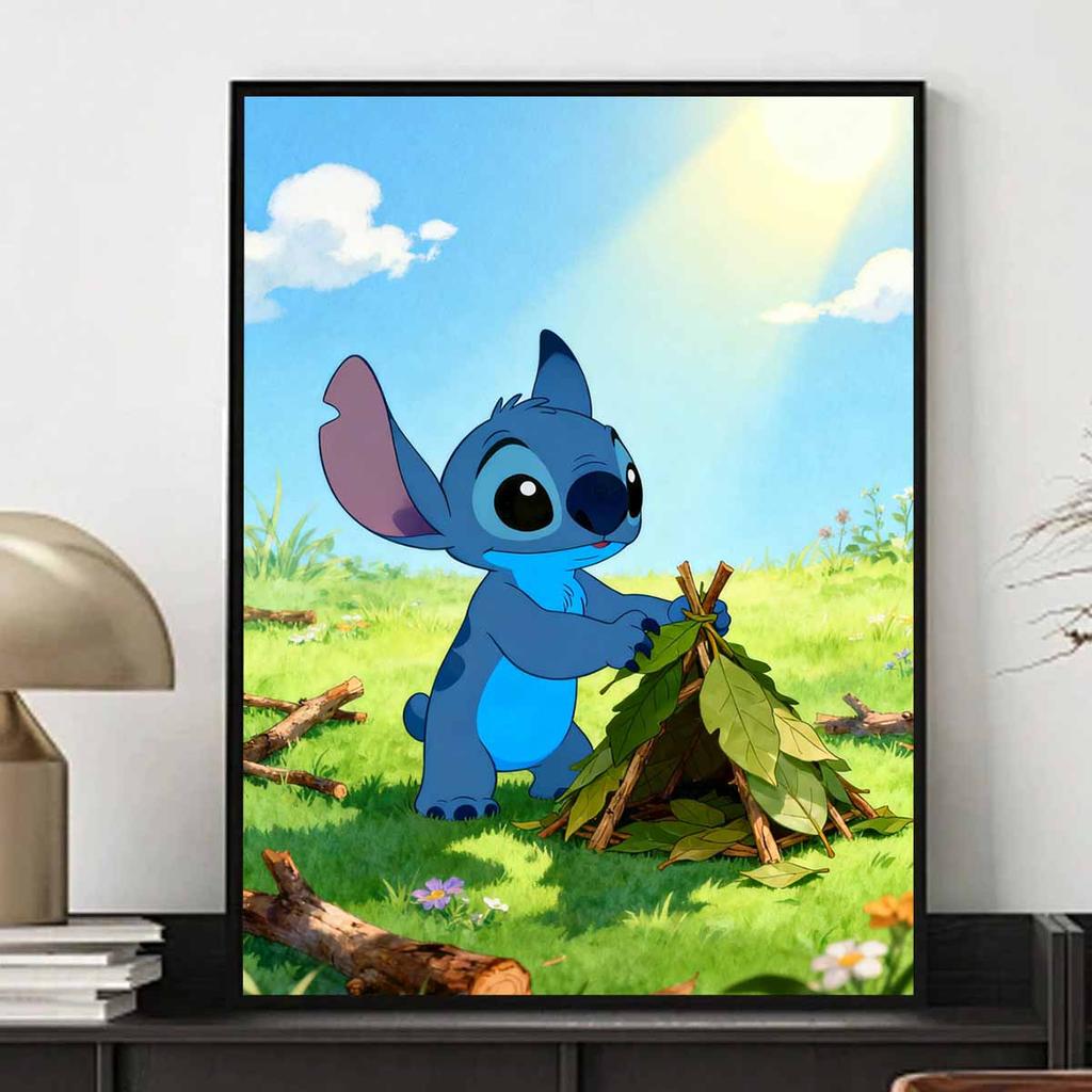Diamond Painting Set Disney Full Diamond 5D Stitch Building Shelter Diamond Art Home Decoration Creative Handicrafts