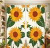 2PCS Digital Printed Curtains, Sunflower Artistic Creative Floral, Rod Pocket Window Drapes for Living Room Bedroom Decor