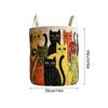 Boho Quilted Laundry Basket Floral Fabric Clothes Storage Bucket Soft With Handles Storage Basket For Clothe Toy Organizer