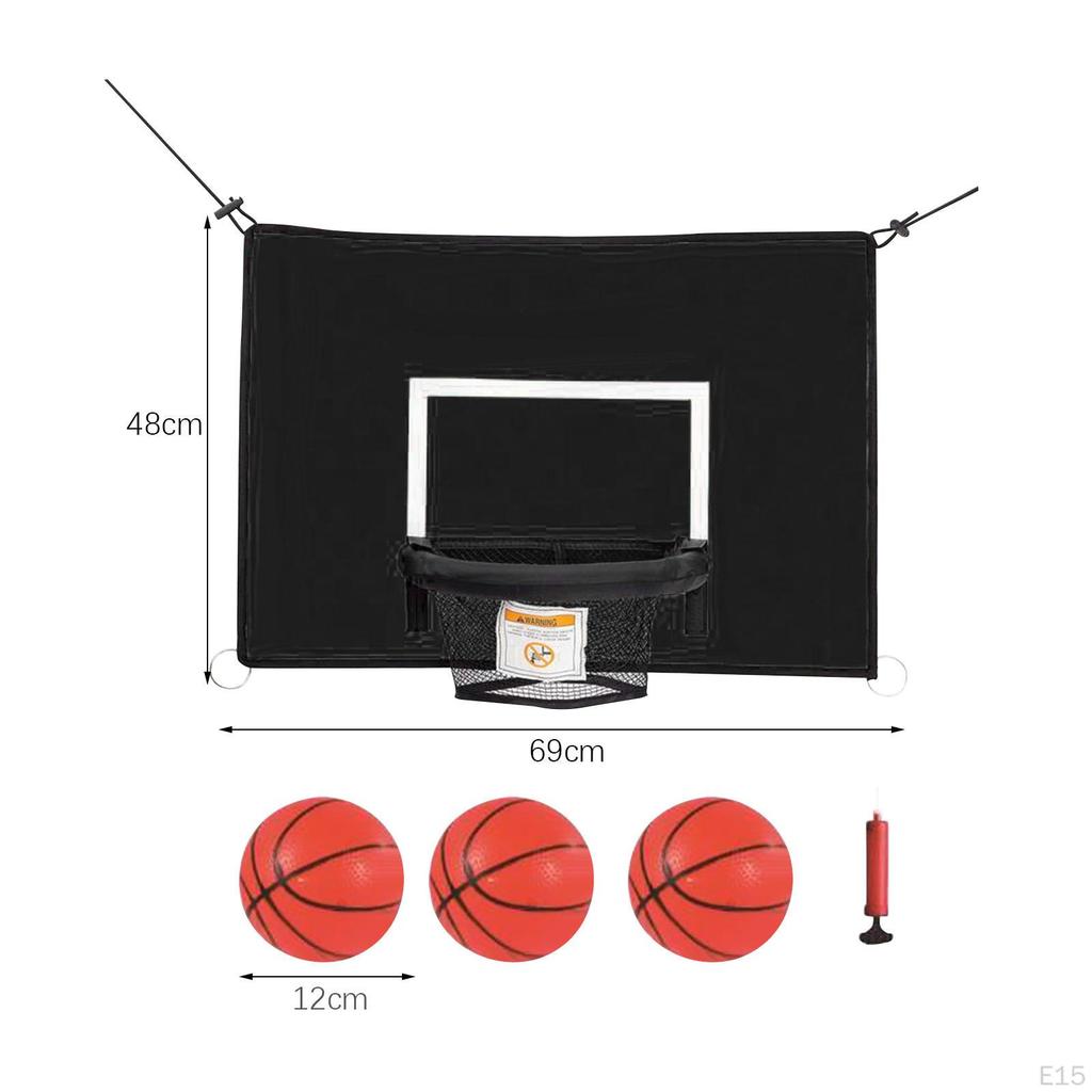 Verstellbarer Höhe Trampolin Basketballkorb Set - Lustige und Aufregende Ergänzung