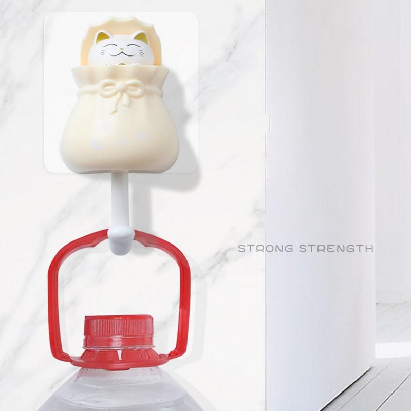 Kreslená kočka dekorativní nástěnné háčky Key Coat Věšák