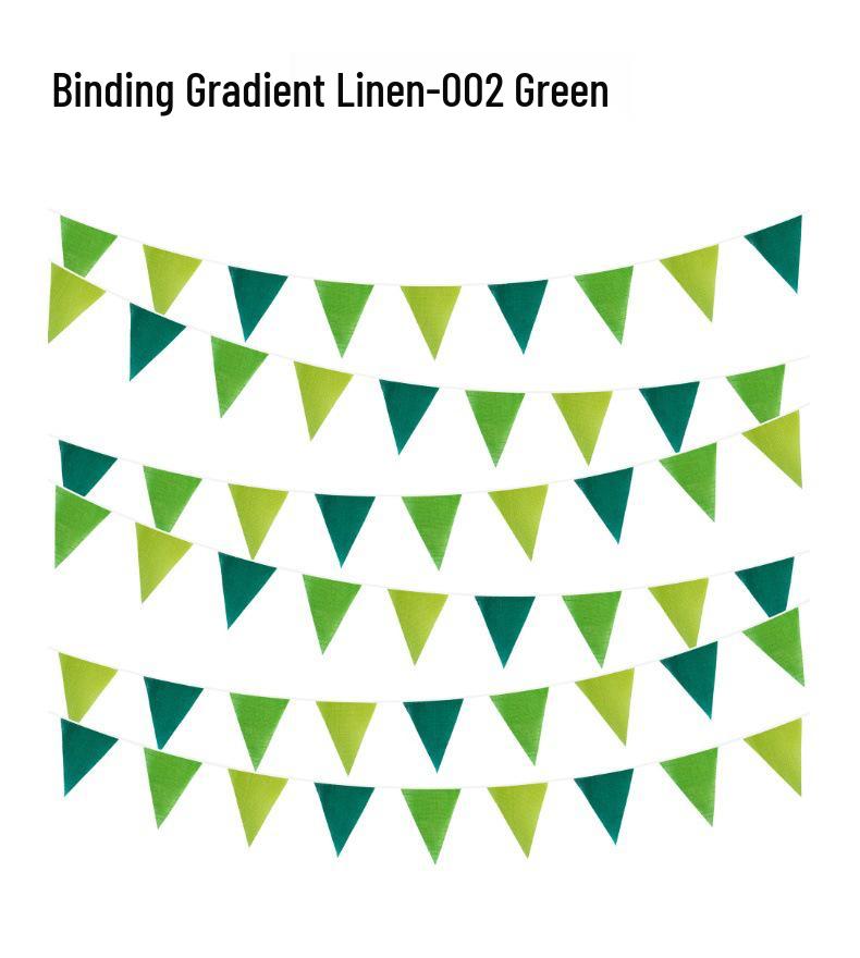 Bandierine Triangolari in Lino Giallo Degradé da 5 Metri (18 pezzi) per Decorazioni di Matrimonio, Festa o Compleanno