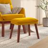 Footstool Mustard Yellow 45 X 29.5 X 35 Cm Velvet
