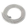 Stainless Steel Square Pearl Chain Men's Necklace - Titanium Steel Hip Hop Jewelry (2/2.5/3/3.5mm)