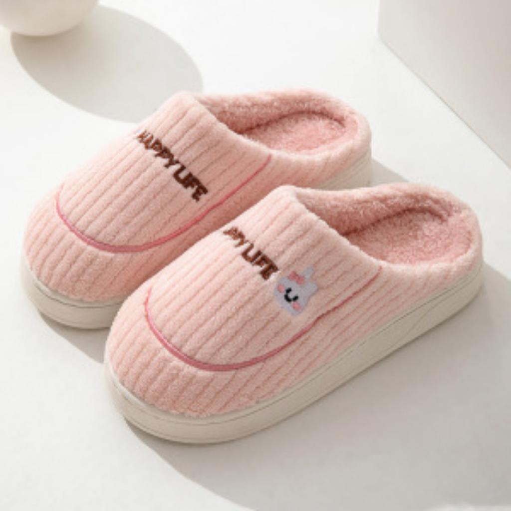 36-45 Thick Soled Warm Cotton Shoes for Women, Winter Outerwear, Anti Slip, Odor Proof, and Fleece Cotton Slippers for Women