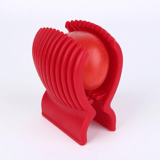 Tomato Slicer Holder Dishwasher Safe Fruit Slicer Tomato Holder with Firm Grip Vegetable Cutter with Multiple Dividers for Precise Slicing Tomatoes