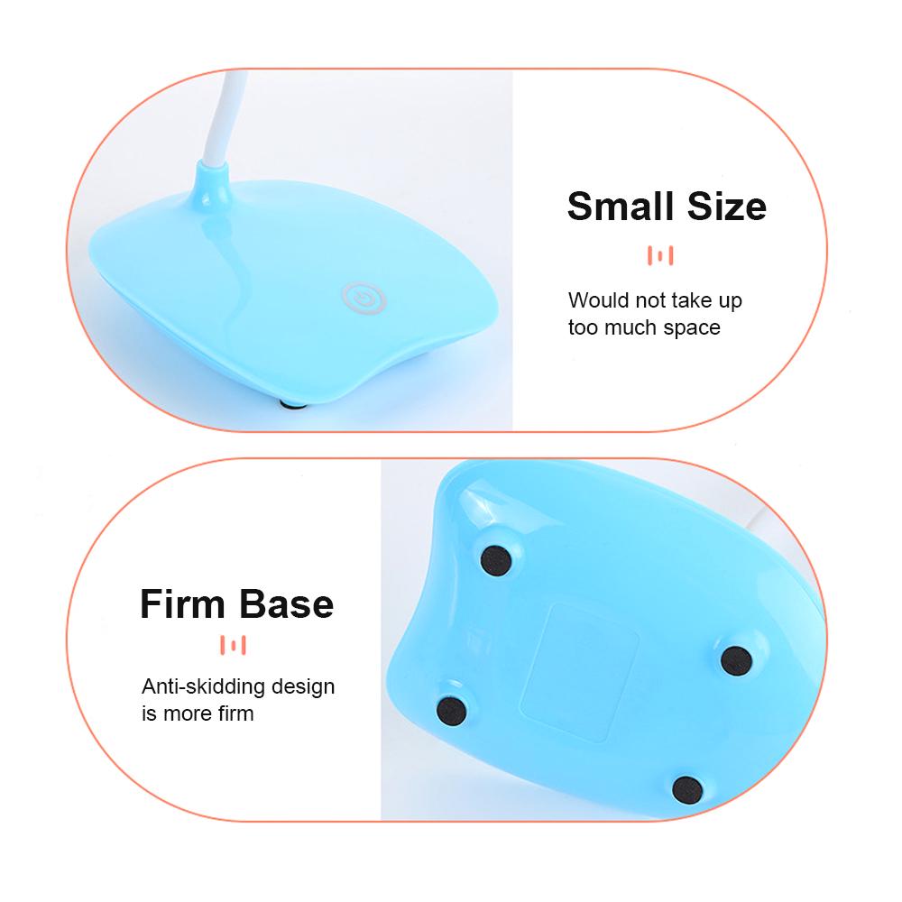 Wiederaufladbare LED-Schreibtischlampe, tragbar, USB-Aufladung & Netzstecker, 360 Grad flexibler Schlauch, Leselampe für Studenten, Kinder