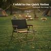 Folding Chair Reclined with Aluminum Frame Rust-Resistant Ergonomic for