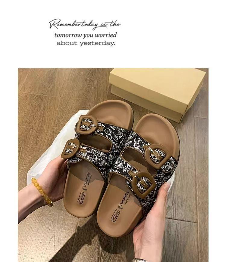 

Модные Удобные Мягкие Деревянные Женские Тапочки Повседневные Уличные Модные Трендовые С Цветочным Узором Взрослый Размер Качество Китайское Производство 35 чёрный