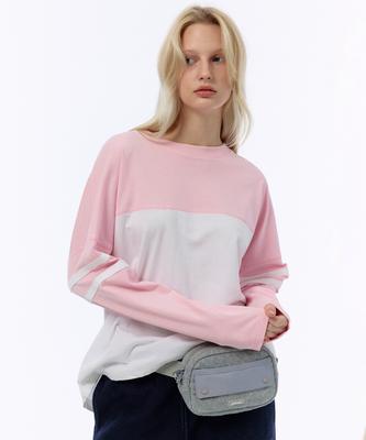 CLOVE [24Fw Clove] Colorblock T-Shirt_Women (Pink)