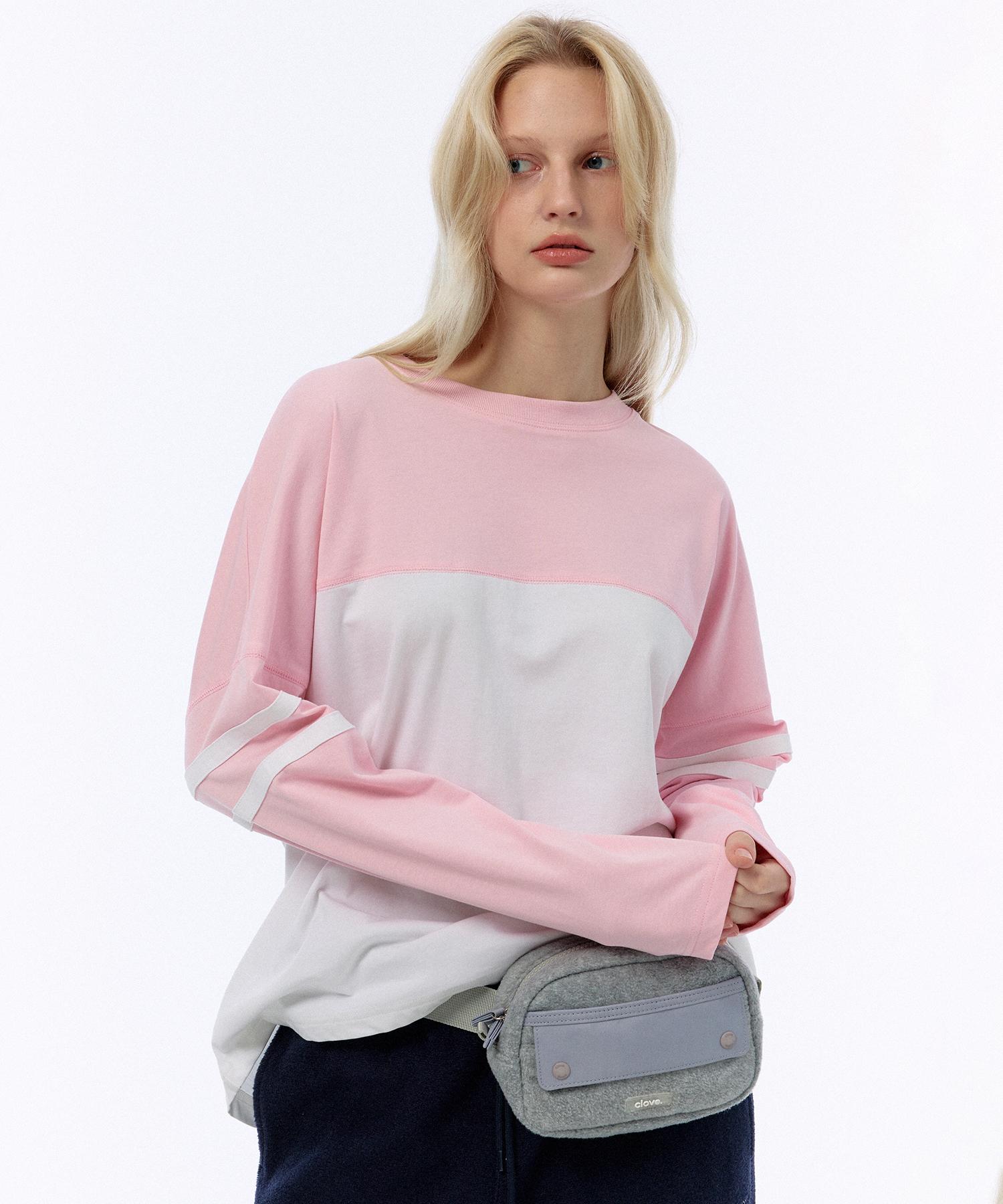 Гвоздика [24Ос Гвоздика] Футболка Colorblock_Женская (розовый) Pink/Free