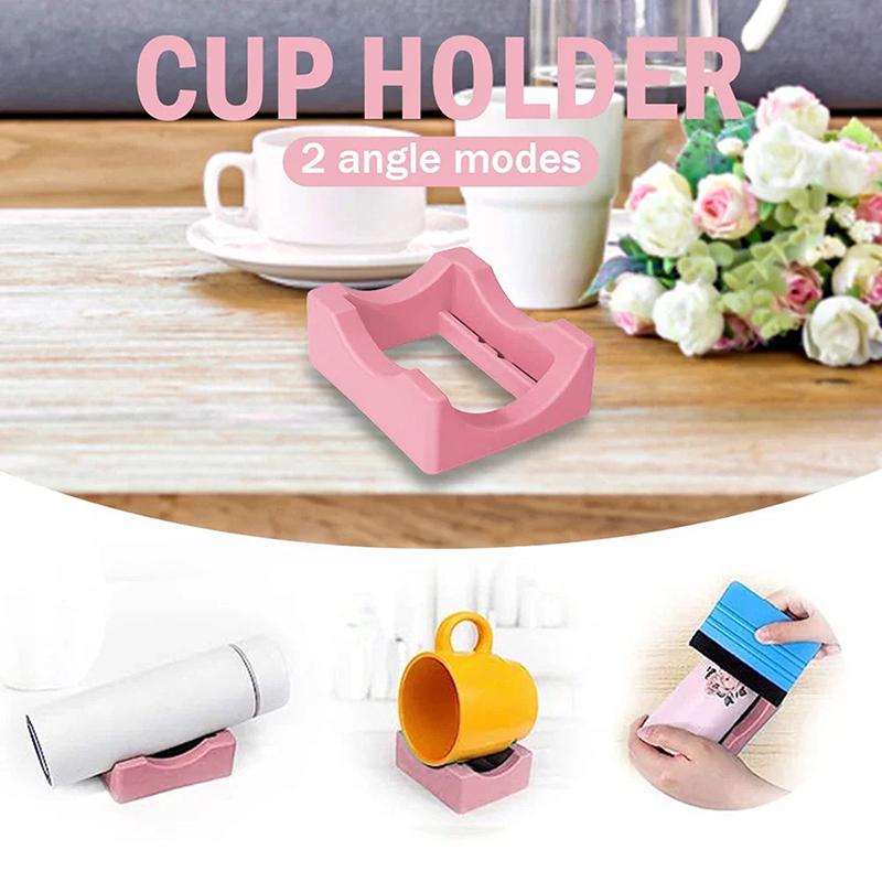 Tumbler Cradle Holder Silicone Cup Cradle For Tumblers With Scraper Tumbler Holder Glass Cup Cradle Household Accessories
