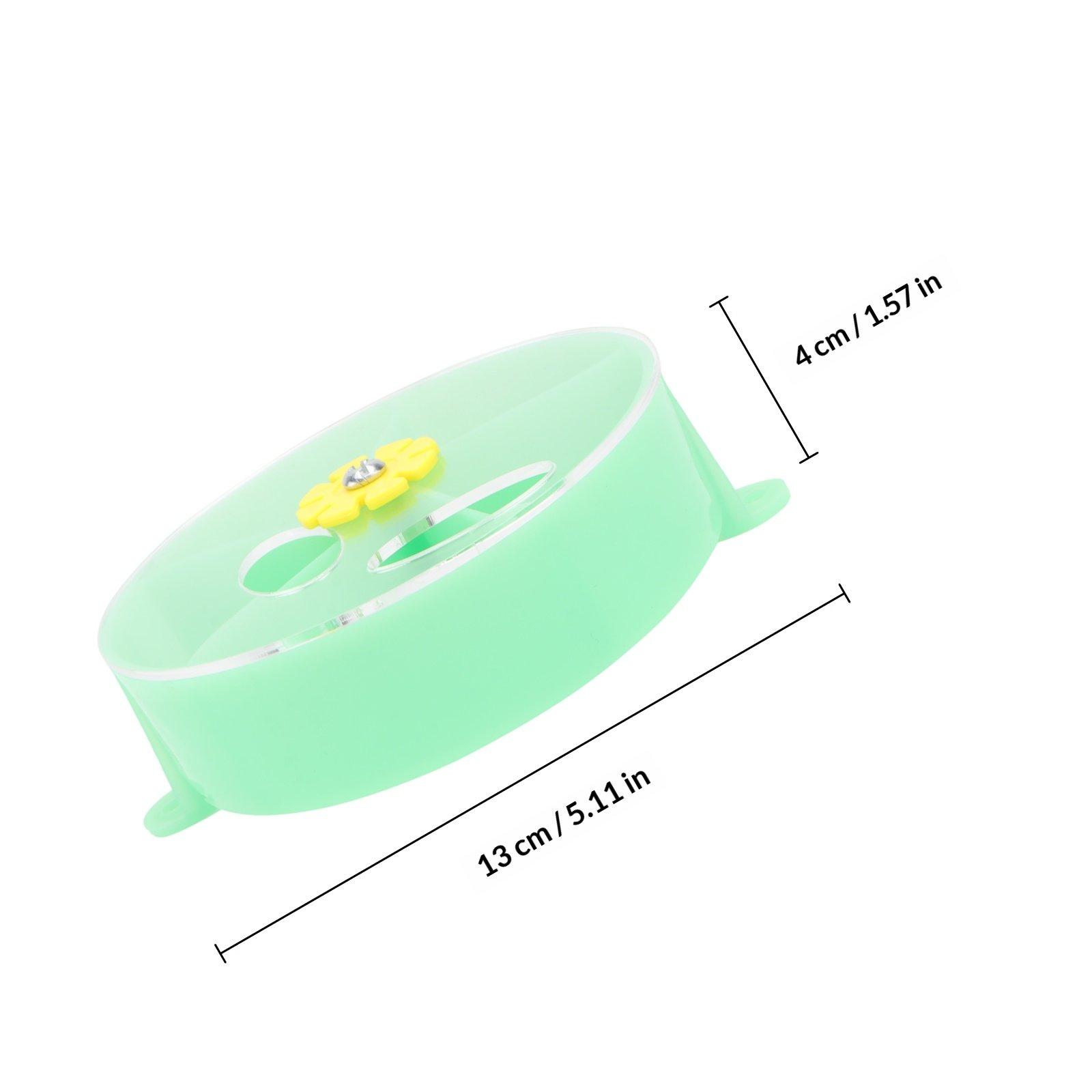 

1Pcs Foraging Ball for Parrot Acrylic Bird Feeding Puzzle Box Multi-Grid Treat Dispenser for Cockatoo Macaw Conure Bird Foraging зелёный