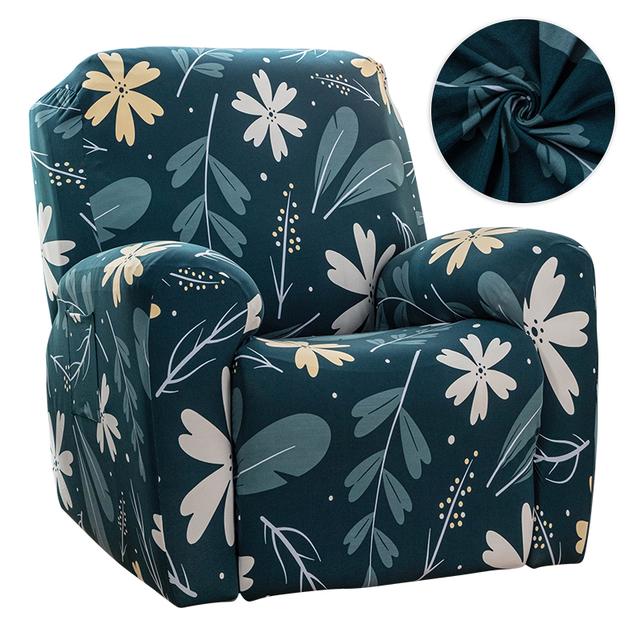 Printed Recliner Sofa Cover Stretch Reclining Seats Cover For Living Room Non -Slip Relax Lazy Boy Armchair Covers For Home Decor