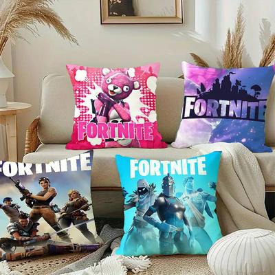 F-FortniteS Cushion Pillow Case Plush Fabric Soft Pillowcase Double Sided Print Cushion Cover Household Gifts