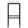 Vidaxl 3-Cz. Black Garden Bar Furniture Set