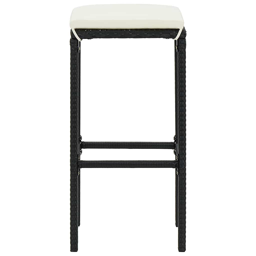 Vidaxl 3-Cz. Black Garden Bar Furniture Set