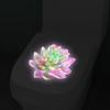 Luminous Colorful Lotus Toilet Sticker Glow-In-The-Dark Decals Self-Adhesive Removable Pvc Bedroom Bathroom Wall Decor