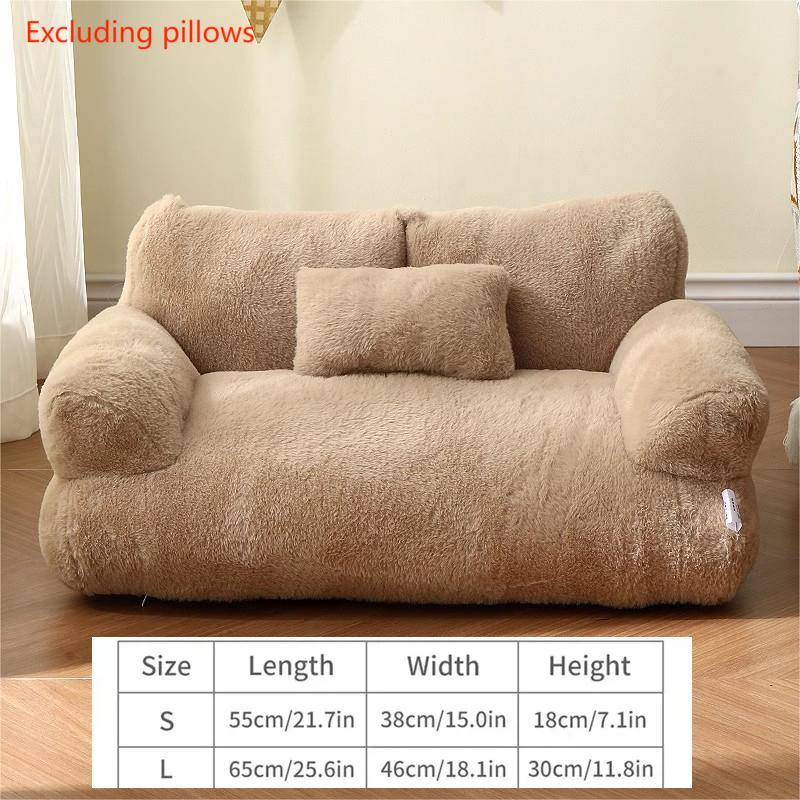 

Роскошная кровать для кошек, супермягкий теплый диван для домашних животных, съемный моющийся нескользящий спальный диван для маленьких собак, кошек, щенков, товары для домашних животных M