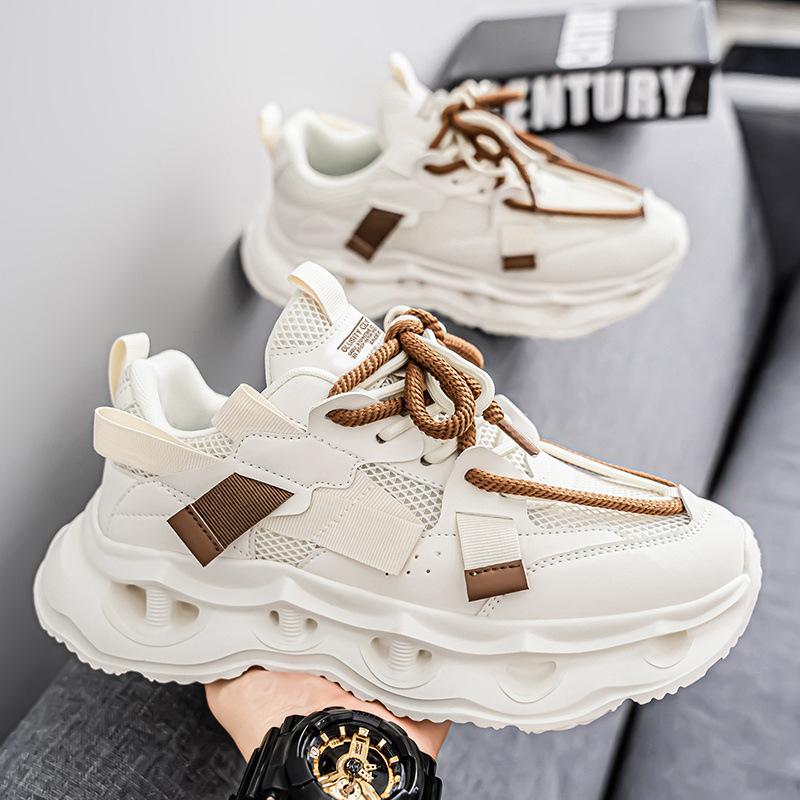 Men's shoes 2025 new autumn breathable casual versatile sports trendy shoes youth lightweight trend platform dad shoes