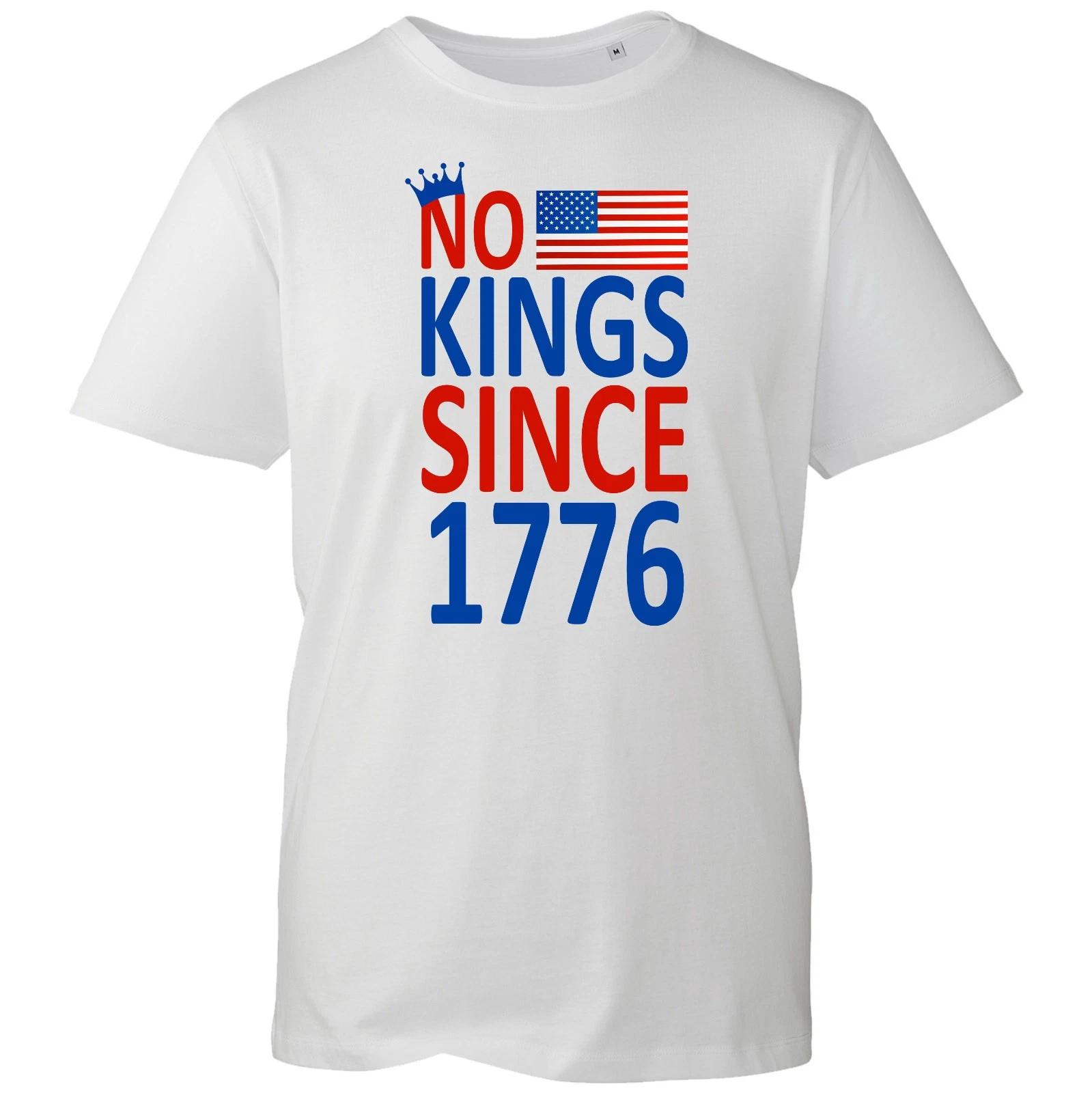 No King In America Since 1776 T-Shirt 70s Vintage American Flag Protest T-Shirt M