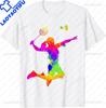 Colorful Shuttlecock  Birdie Badminton Player Sports Lover TShirt  Unisex Clothing Tops Streetwear Graphic T Shirts Camisetas