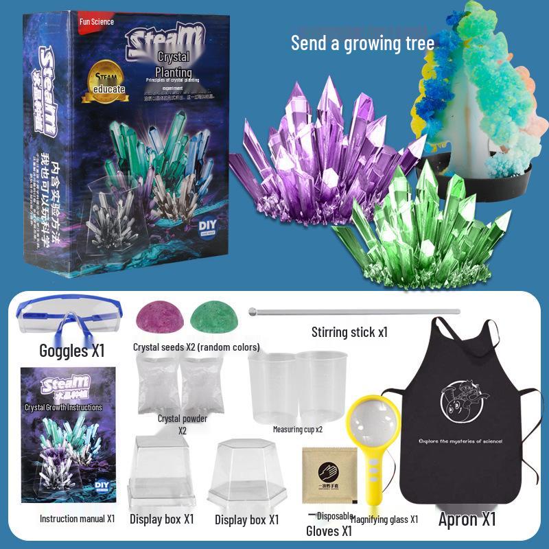 Kids' Crystal Growing Science Kit: DIY Educational Toy for Crafting Crystals