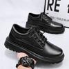 Leather Men Casual Shoes Breathable Handmade Mens Business Shoes Classic Black Shoes Flats Men Dress Shoes Moccasins