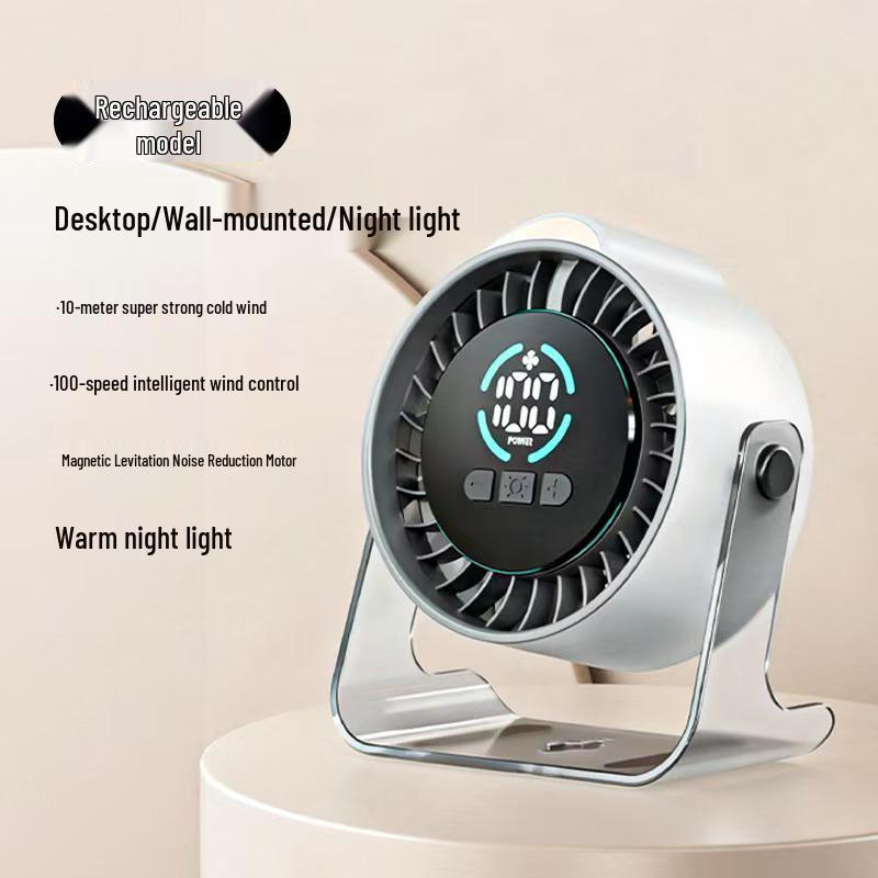 2026 USB Rechargeable Portable Desktop Fan - Long Battery Life, Small Size, Perfect for Student Dorms