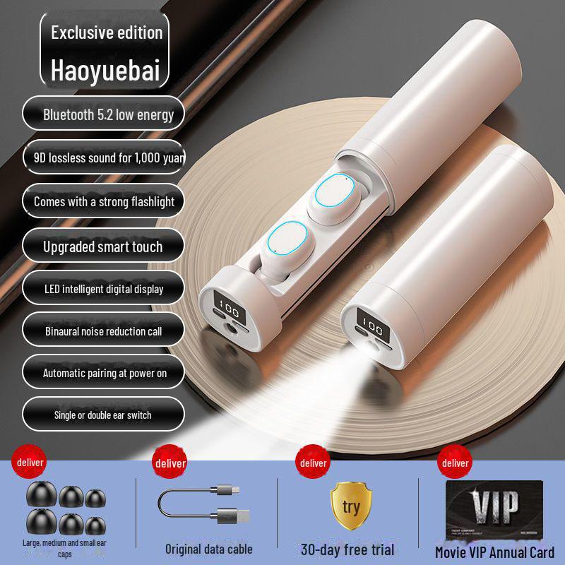 

Беспроводная Bluetooth-гарнитура N21 Mini True Wireless с сенсорным управлением и светодиодным дисплеем белый